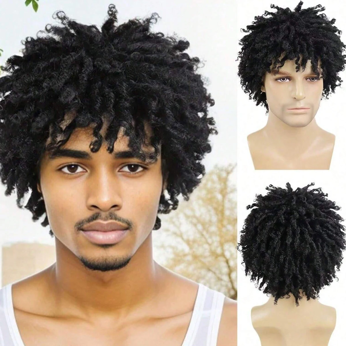 

Парик с дредами, мужские короткие плетеные парики, дреды, мужские пародии, короткие синтетические афро-твист, искусственный парик с косой