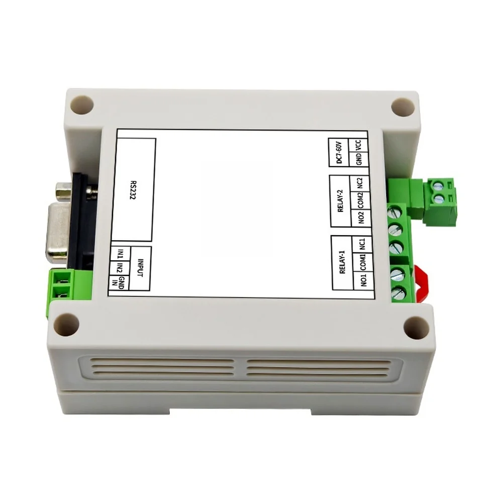 For RS232 Dual Relay Module 2 In 2 Out NO For Modbus For RTU Serial Control Industrial Automation PCB Board Blue