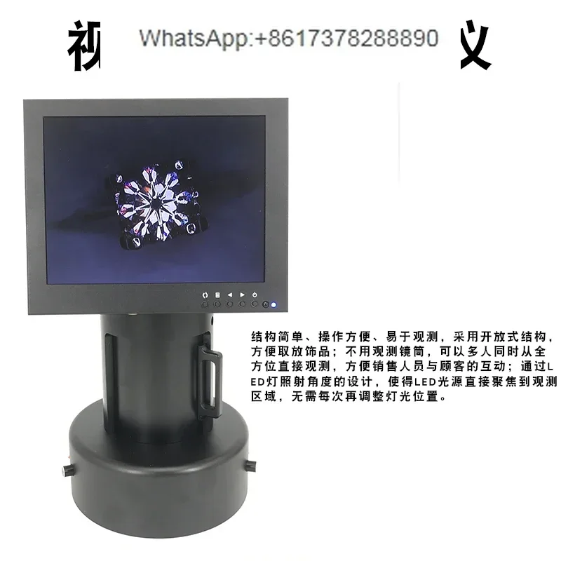 Diamond Eight Hearts Eight Arrows Cut Mirror Ring Video Fire Color Observer Identification Detection Instrument Look at Tools