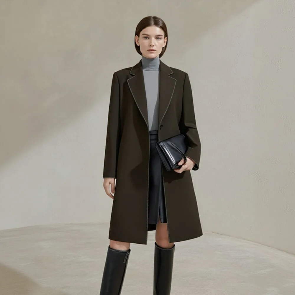 

Свободная зимняя куртка с длинными рукавами, женская повседневная стильная куртка с прямыми рукавами, осенне-зимняя одежда, модный женский костюм