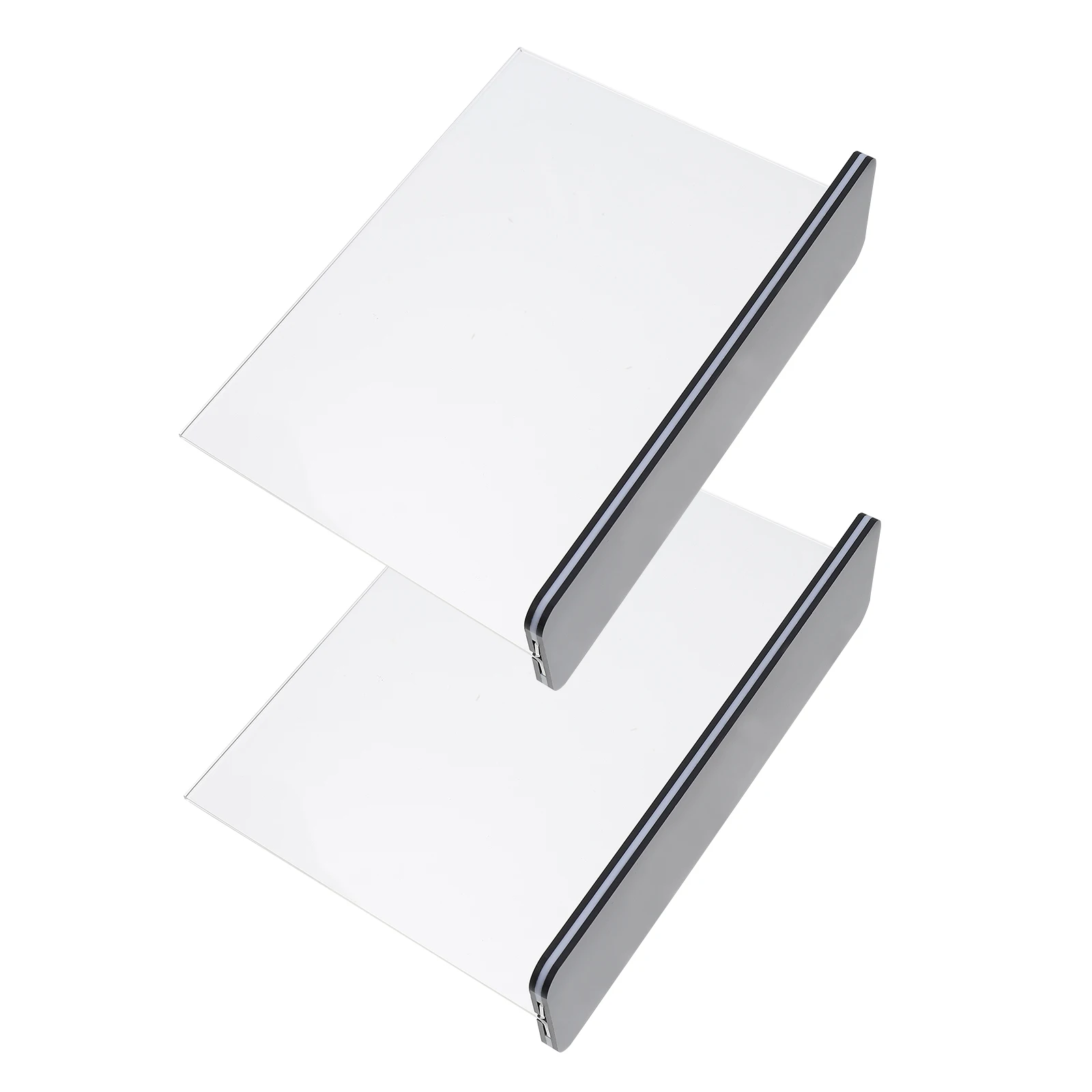 

2pcs Acrylic Sign Holders T-Shaped Table Lightweight Display Stand For Name Cards Menu Photos Advertising Food Stand T