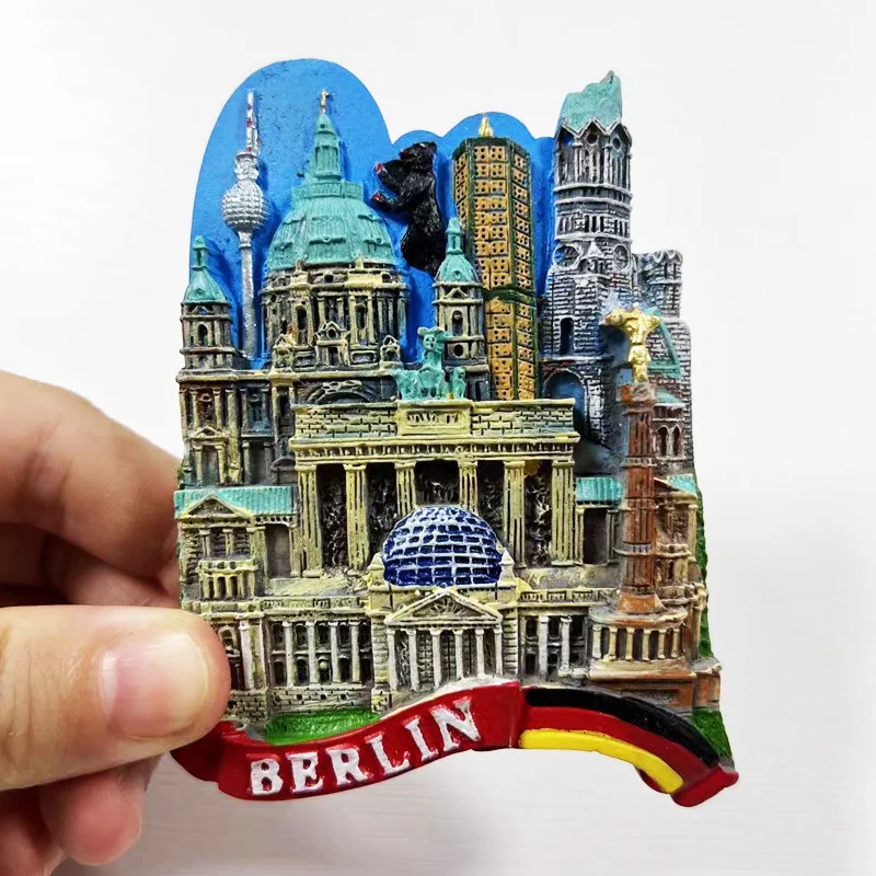 

Berlin, Germany Capital Landmark Building Tourist Souvenir Hand-painted Magnetic Fridge Magnet Decoration Collection Gift
