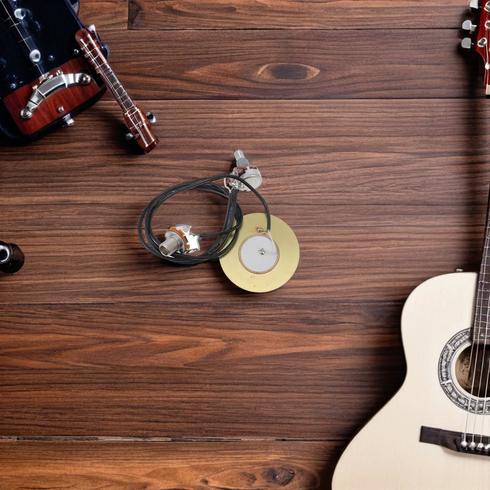2Set Professional Acoustic Pickup Kit Piezo Transducer Guitar Pickup Acoustic Electric Transducer Sound Hole Free Installation view 4