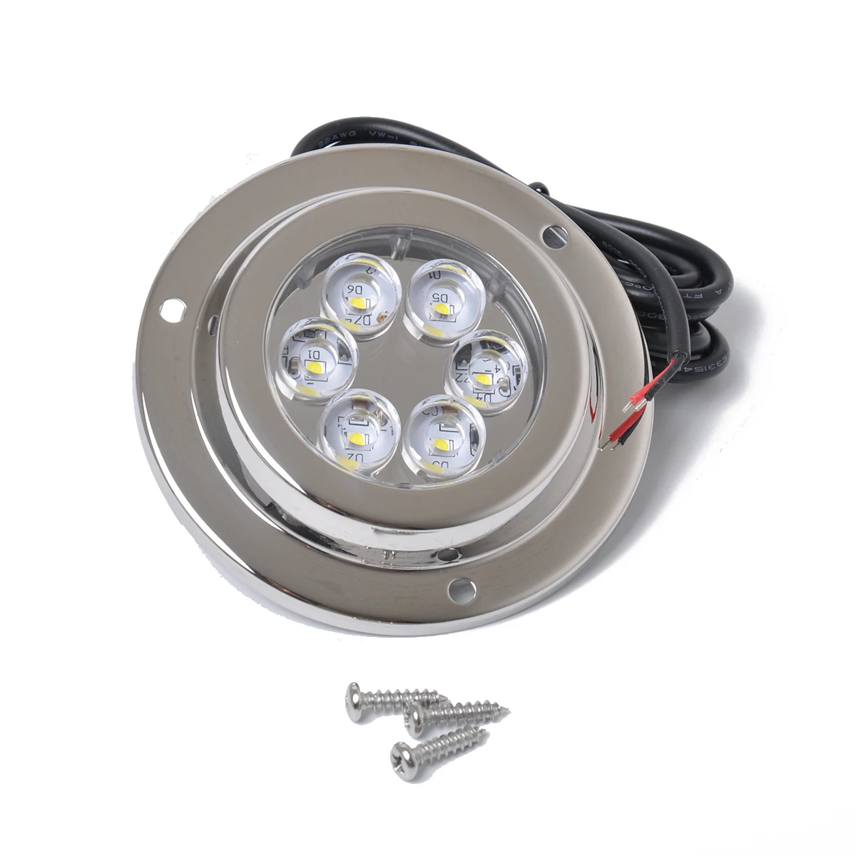 

12V/24V 6 * 2W 316 Stainless Steel Marine 6 LED Blue Underwater Light IP68 High Power Bright