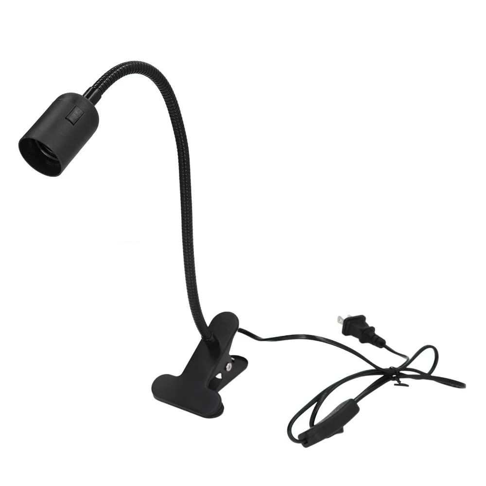 Easy 360° Flexible Clip On Light Aluminum+ABS E27 Desk Lamp Holder Clip Lamp Holder Dormitory