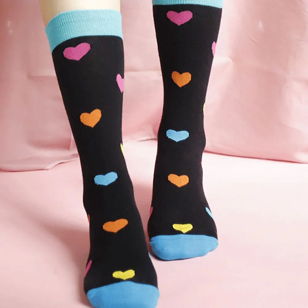 

1 Pair Fashion Female Women Sweet Cotton Heart Pattern Long Tube Socks Socks