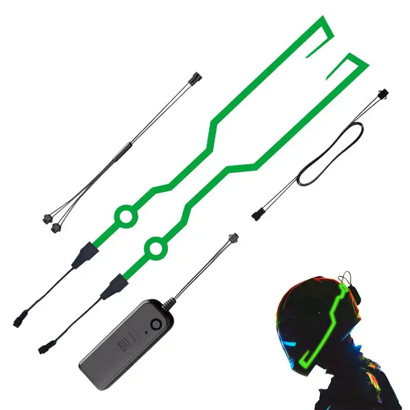 

Motorcycle Helm Light Strip Night Riding Cold Light Stickers Flashing Flashing Warning Lights Night Riding Helm Kit