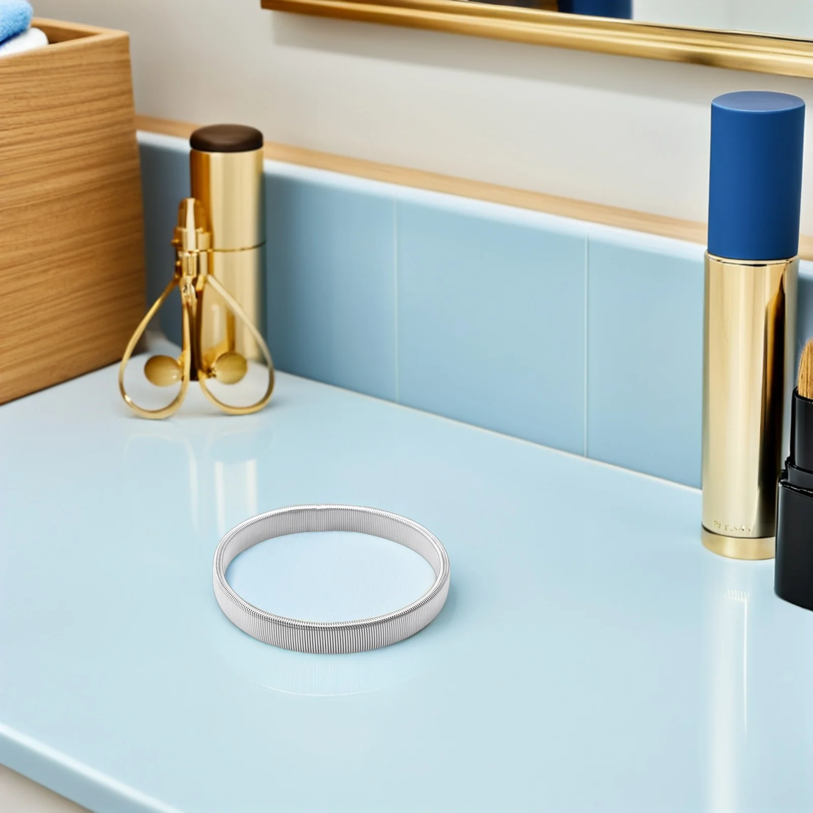 

8pcs Fashion Spring Arm Bands Elastic Metal Sleeve Holders Adjustable Anti-Slip Shirt Armbands Stretchy Long Sleeve Garters For