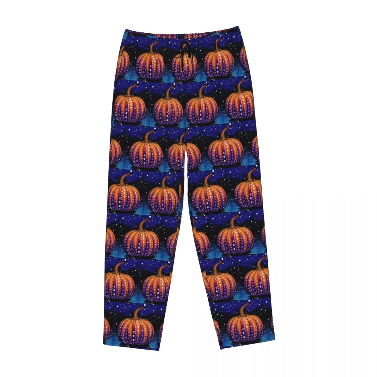 

Custom Yayoi Kusama Polka Pumpkin Women Pajama Pants Lounge Sleep Sleepwear Bottoms with Pockets