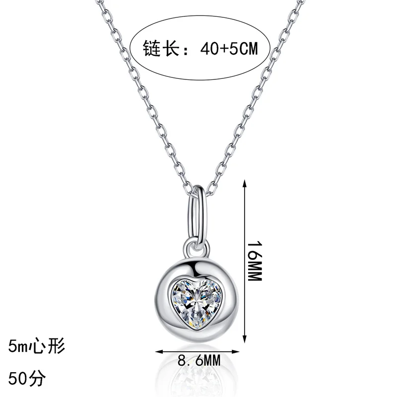 

AZ1126-X Lefei Fashion Luxury Trend Classic Moissanite Design Heart Necklace For Charm Women 925 Silver Party Jewelry Party Gift