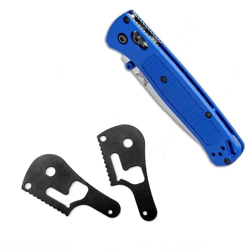 Aço inoxidável Junta Handle, forro Locking Piece para Benchmade Bugout 535, faca dobrável, 2pcs