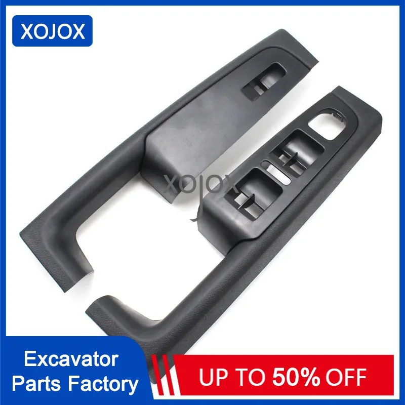 XOJOX 2PCS Black Front Inner Door Handle Armrest Frame Switch Control Panel Trim For Skoda Superb 2008-2013 3T1867157