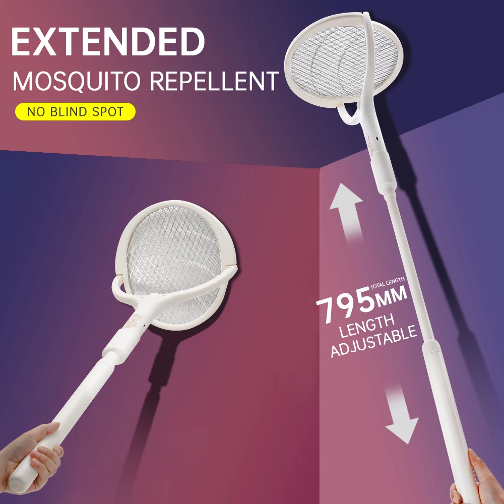 

5In1 3500V Mosquito Killer Lamp USB Rechargeable Multi Angle Adjustment Electric Bug Zapper Home Intelligent Mosquito Swatter