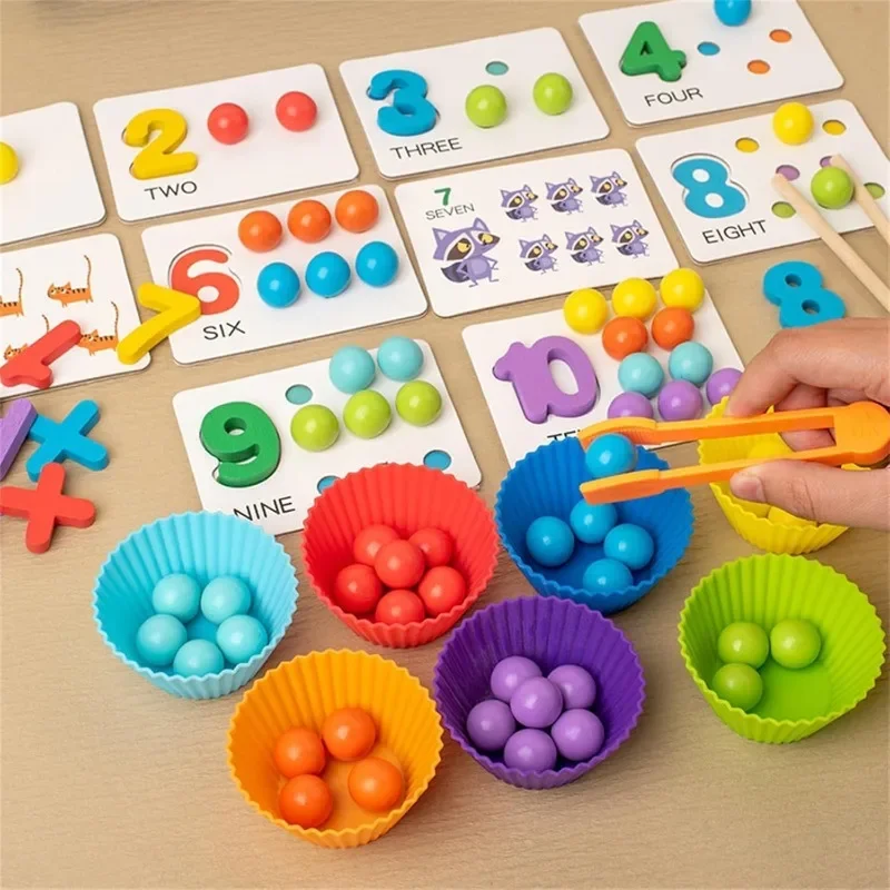Montessori Arithmetic Math Toy Set - Silicone Digital Learning Stimulates Creativity and Introduces Early Math Concepts in Fun