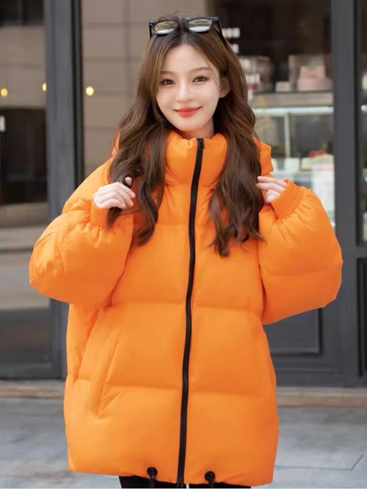 

Winter Long Down Jacket Thickened 90 Duck Down Jacket Hooded Drawstring Warm Design Women's Coat Street Fashion Casual Parka