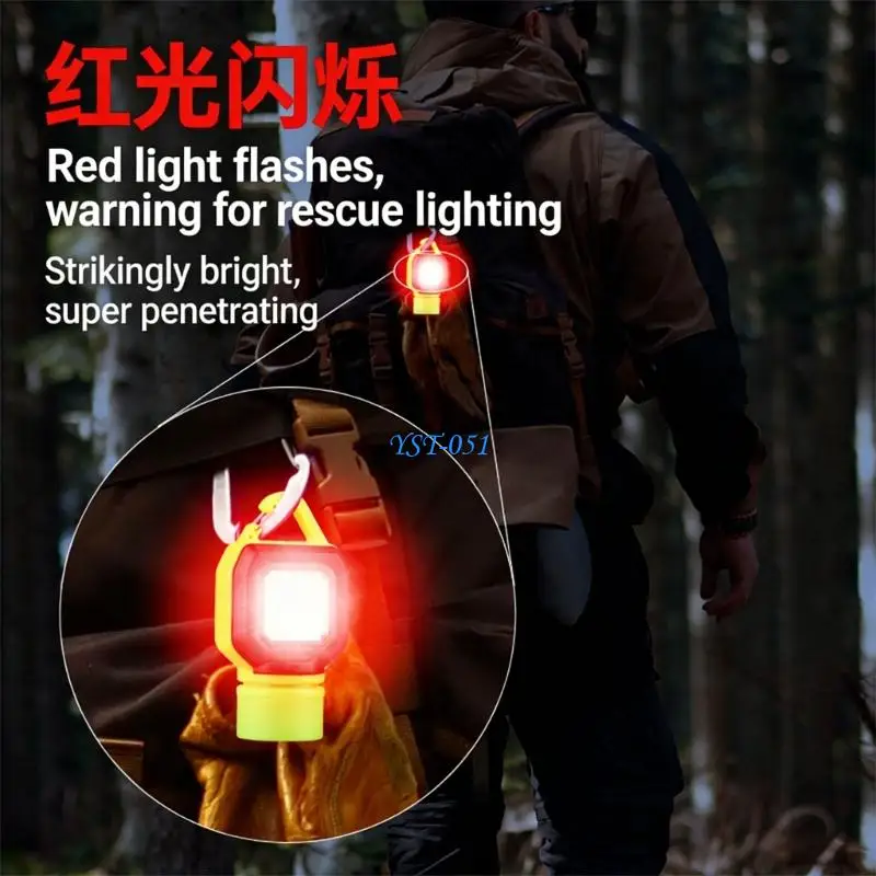 E15A LED Flashlight with Keychain Plastic Texture Suitable for Emergency Situations
