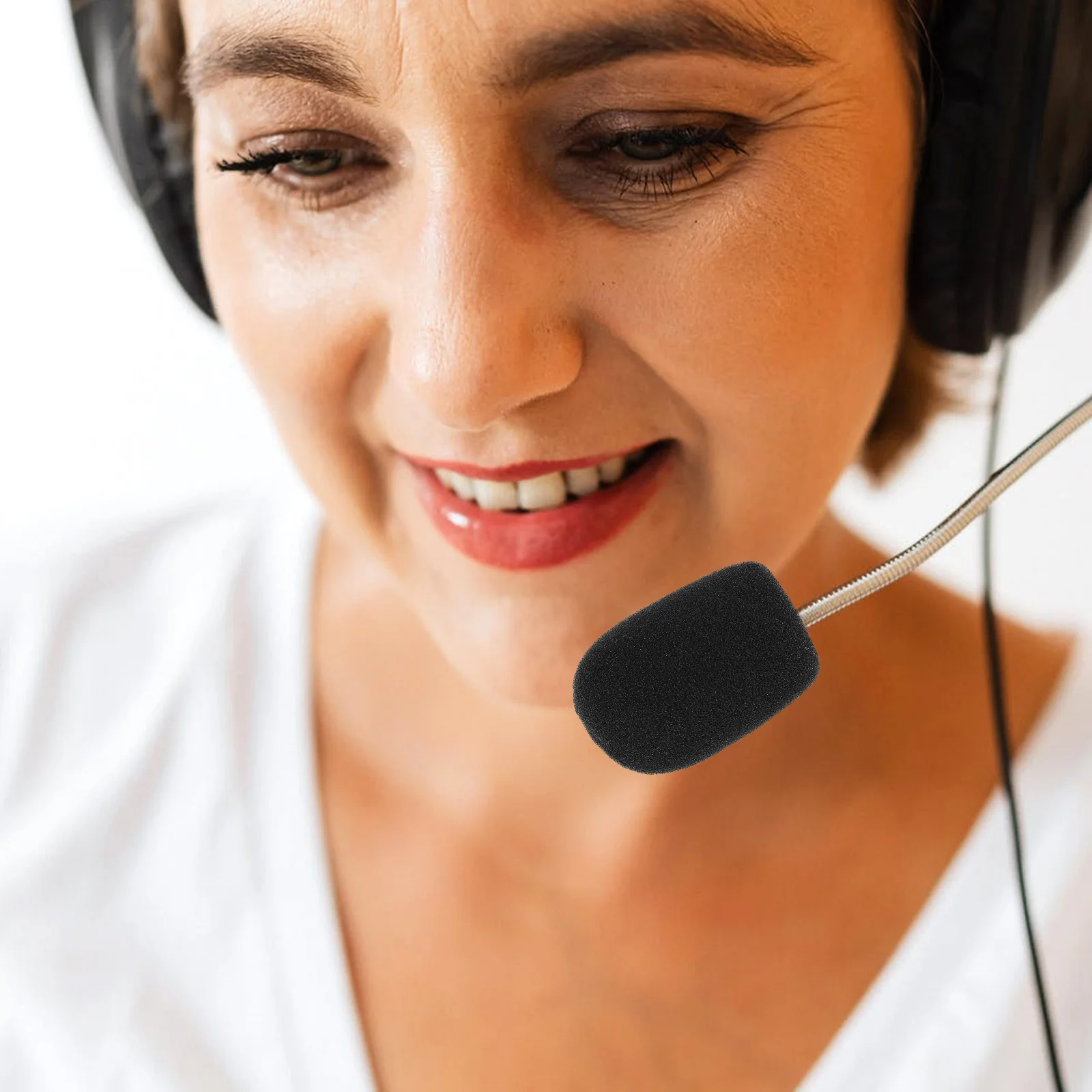 

10Pcs Microphone Windscreen Sponge Cover Lightweight Easy Install Mic Accessory Noise Reduction Microphone Covers