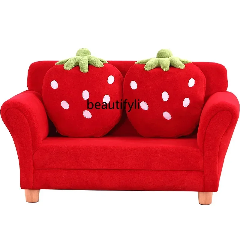

Korean double strawberry sofa, cute, sofa, creative cartoon, small sofa chair