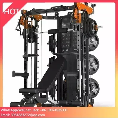 

All-In-One Home Gym Fitness Station Multi-Function Power Squat Rack Smith Machine Shoulder Chest Leg Press Equipment Training