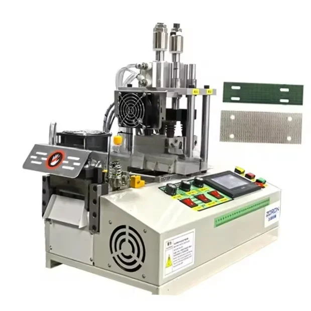 automatic computer nylon Polyester PVC belt leather adjustable hole distance punching hole cutting machine