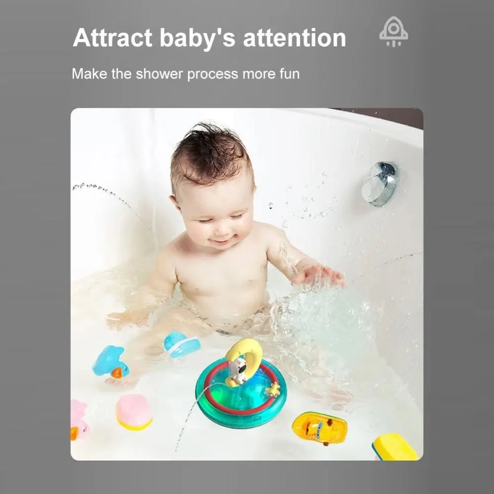 Rotation Baby Bath Toys Automatic Floating Moon Spray Water Bath Toy LED Early Education Sprinkler Bathtub Shower Toys