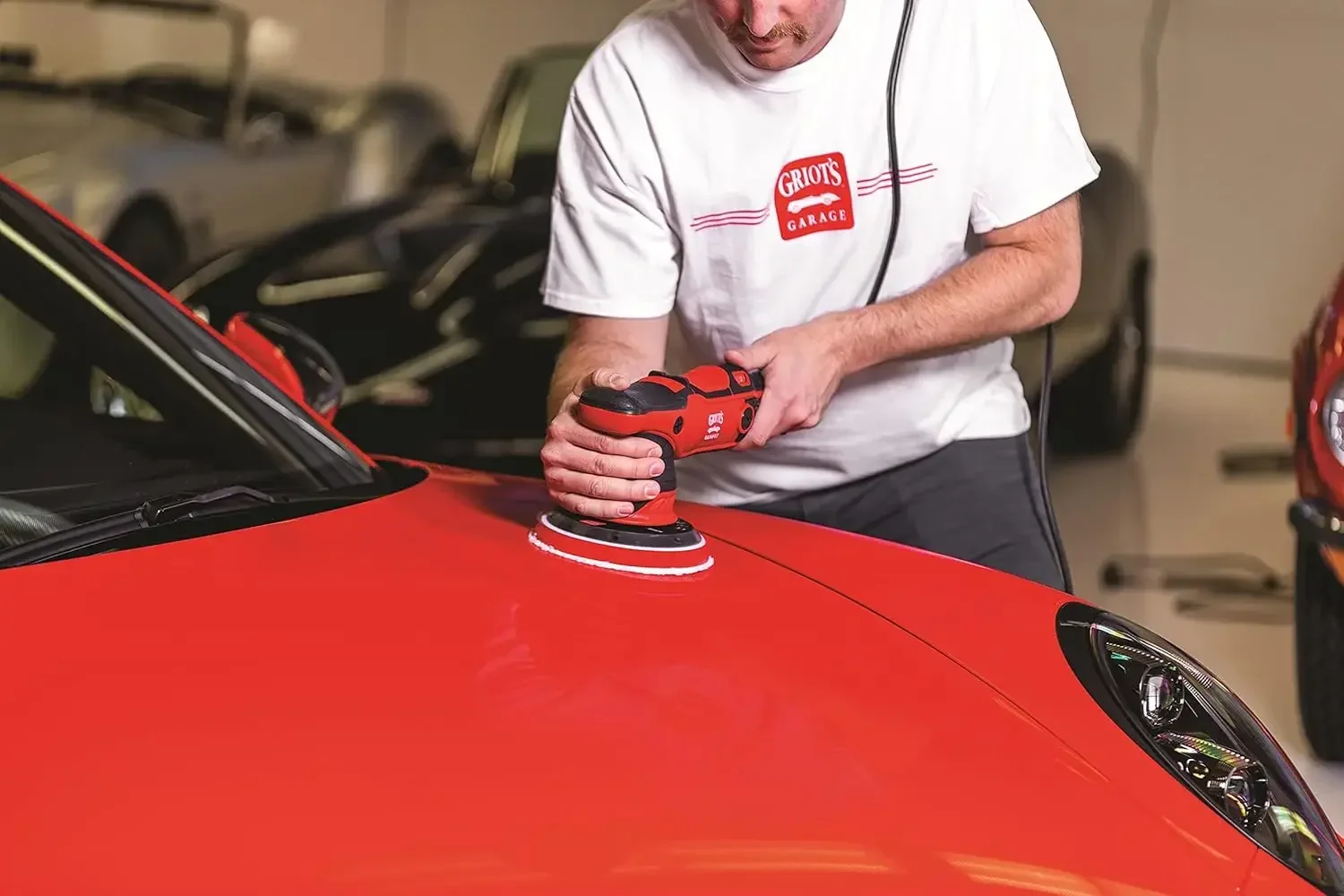 Polidor orbital aleatório Garage G9 - Polidor de dupla ação de velocidade variável de 1.000 watts e 6 polegadas - Design ergonômico confortável para Ext