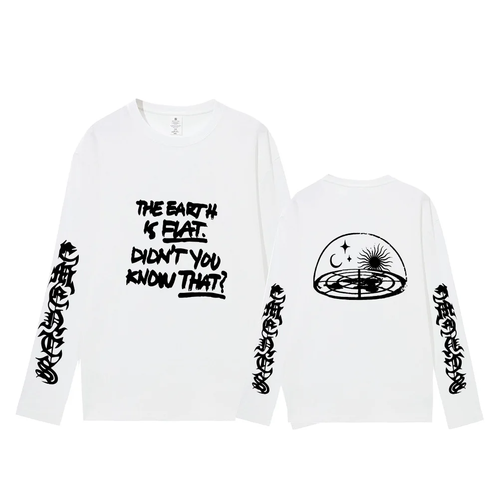 100% Cotton Kpop Suga Letter Printed T-shirt Hip Hop Vintage Y2k Long Sleeve for Men Casual Graphic T Shirts Kpop Clothes