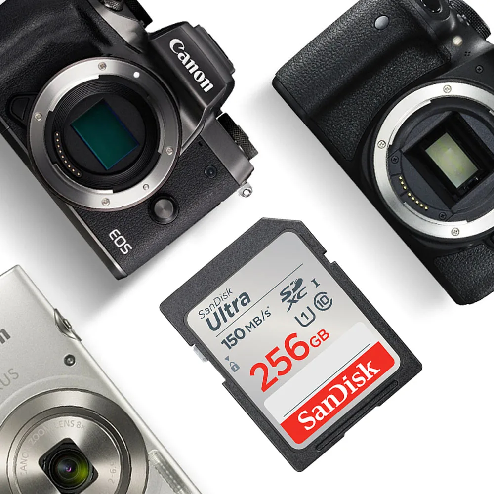 Карта памяти SanDisk Ultra SD Card UHS-I Карта памяти 32 ГБ SDHC 64 ГБ 128 ГБ 256 ГБ 512 ГБ для съемки 4K Видеофлеш-карта до 150 МБ/с