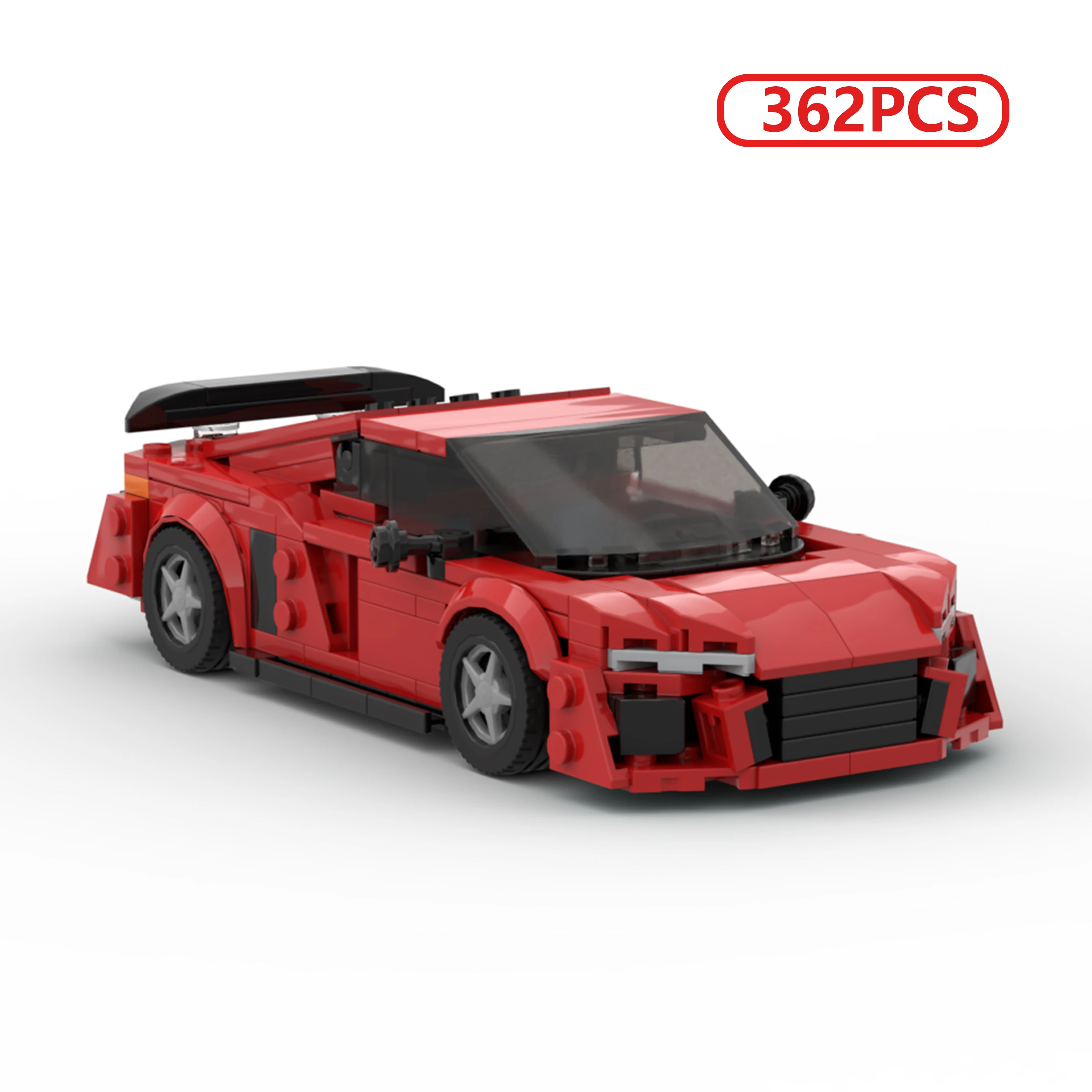 

MOC R8 GT3 Supercar Building Blocks 8-Stud Speed Series Racing Model Sports Car Kit for Boys Collection