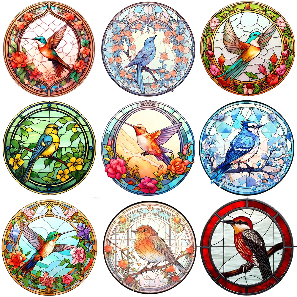 Hummingbird Window Clings Anti-Collision Decals To Prevent Bird Strikes on Window Glass Non Adhesive Vinyl Save Reusable Decor