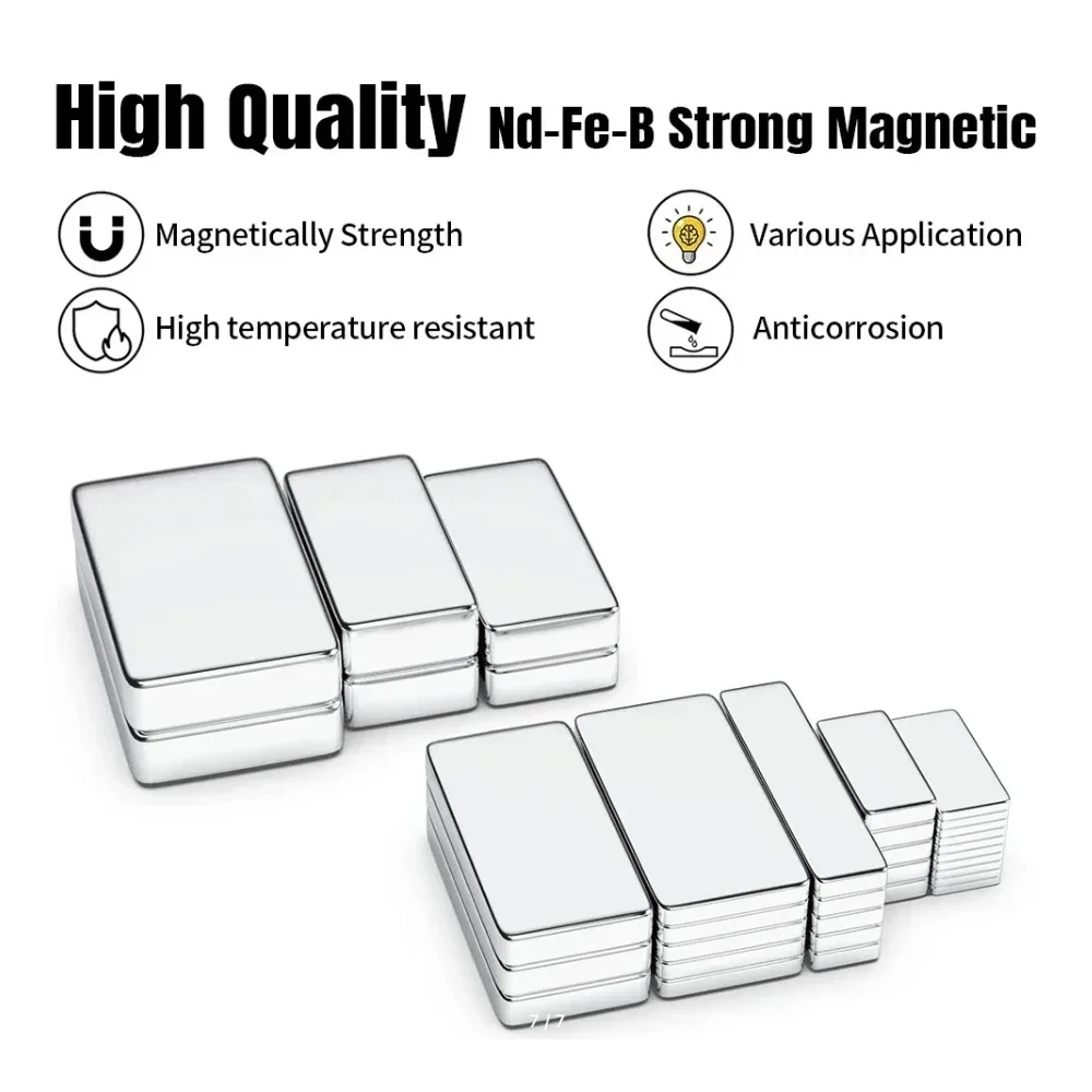 Powerful Self-Adhesive Magnet Square Magnetic Sheets With Double-Sided Pad Rare Earth Neodymium Magnets For DIY Organize Holders