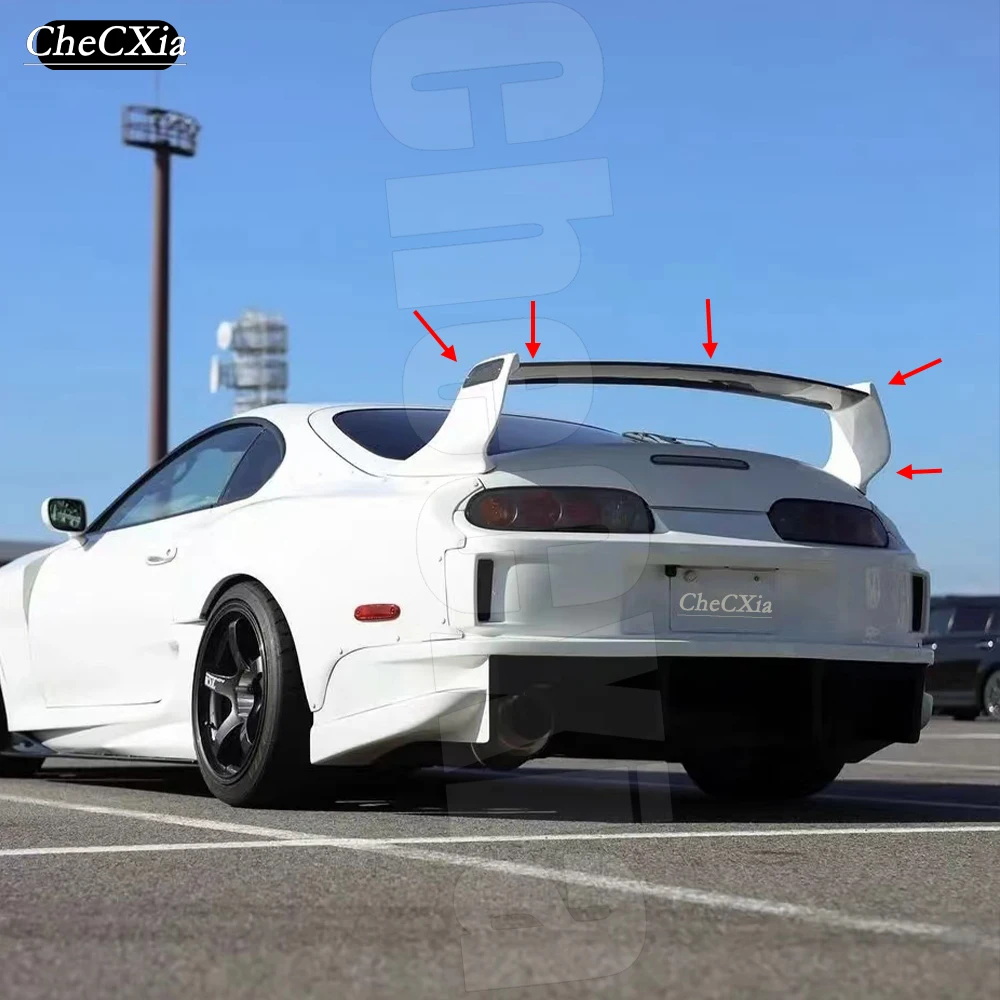 도요타 수프라 MK4 TRD 스타일 스포일러, 리어윙 트렁크 스포일러, 탄소 섬유 블레이드 1993-2002