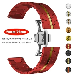 20mm 22mm Titanium Color Strap For Huawei Watch 4 Pro GT3 46mm For Samsung Galaxy Watch 5 Pro 45mm Gear S3 Stainless Steel Band