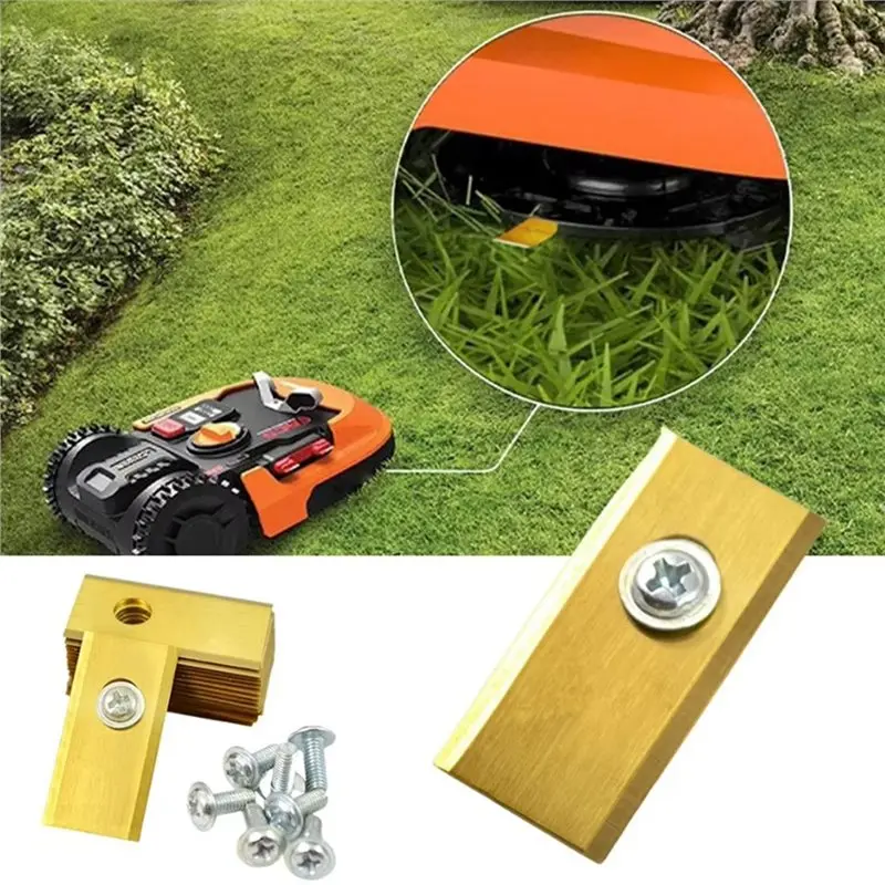 ABGE-For Worx Landroid Lawn Mower Replacement Blades 90Pcs Set Stainless Steel Robotic Mowing System Compatible Gold