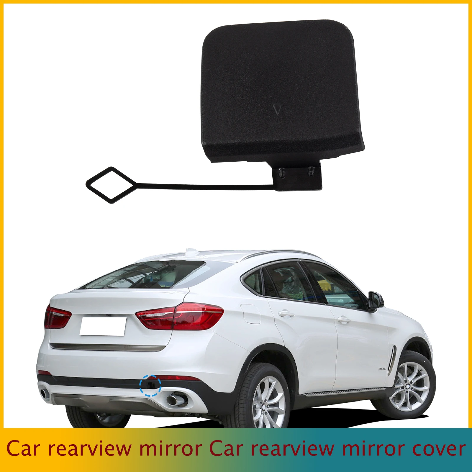 

For BMW X6 F16 Fit 28iX 30dX 35iX 40dX 50iX xDrive sDrive 2015-2019 Rear Bumper Tow Hook Cover Cap Eye 51127319886