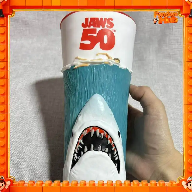 Genuine Loose Goods Jaws 50th Anniversary Water Bottle Tumbler Figure Model Cold Water Cup With Free Random Color Lid Gift