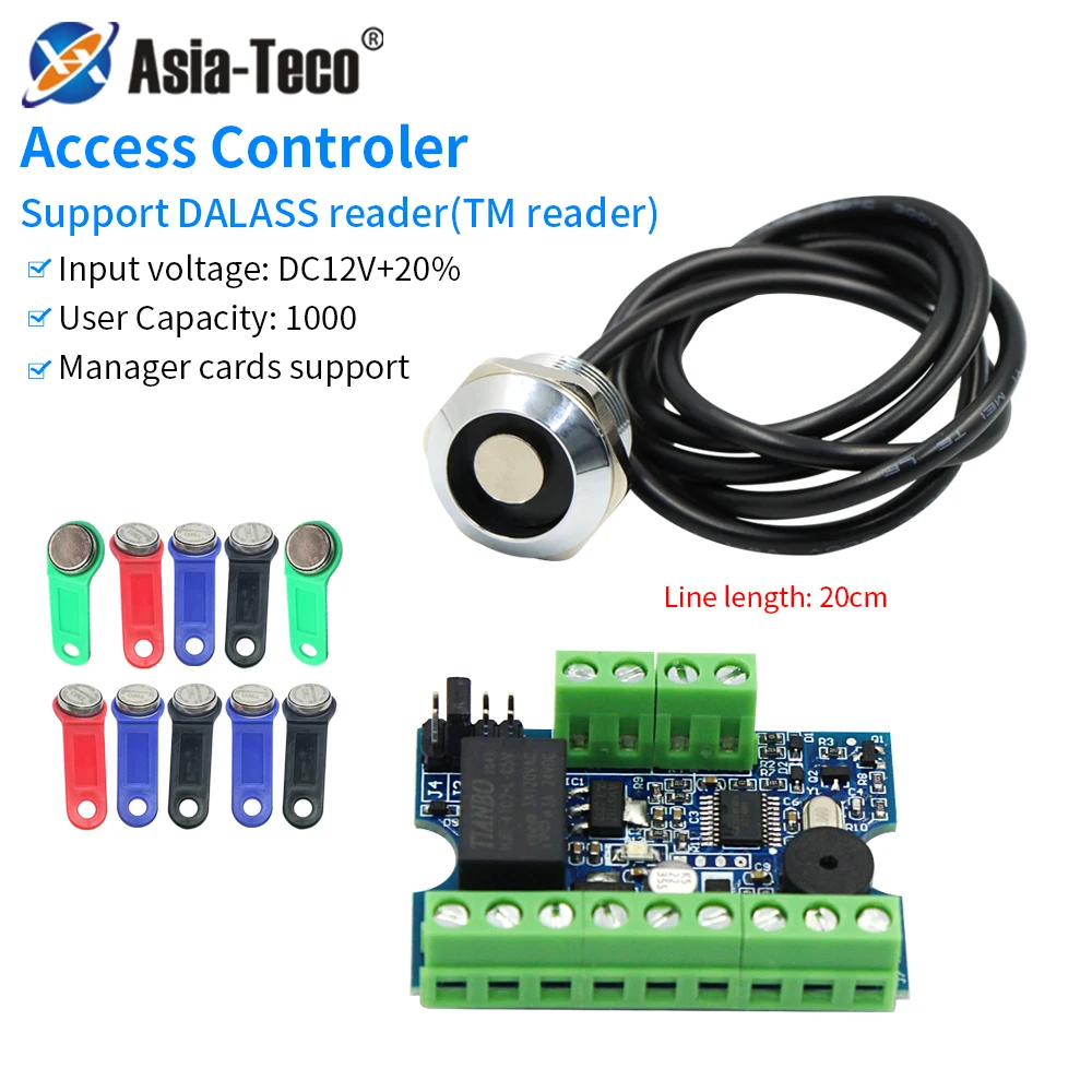 Dallas IButton Micro Access Control Sets Touch Memory & Wiegand Card Reader Controler Module Electronic Door Access System Kits