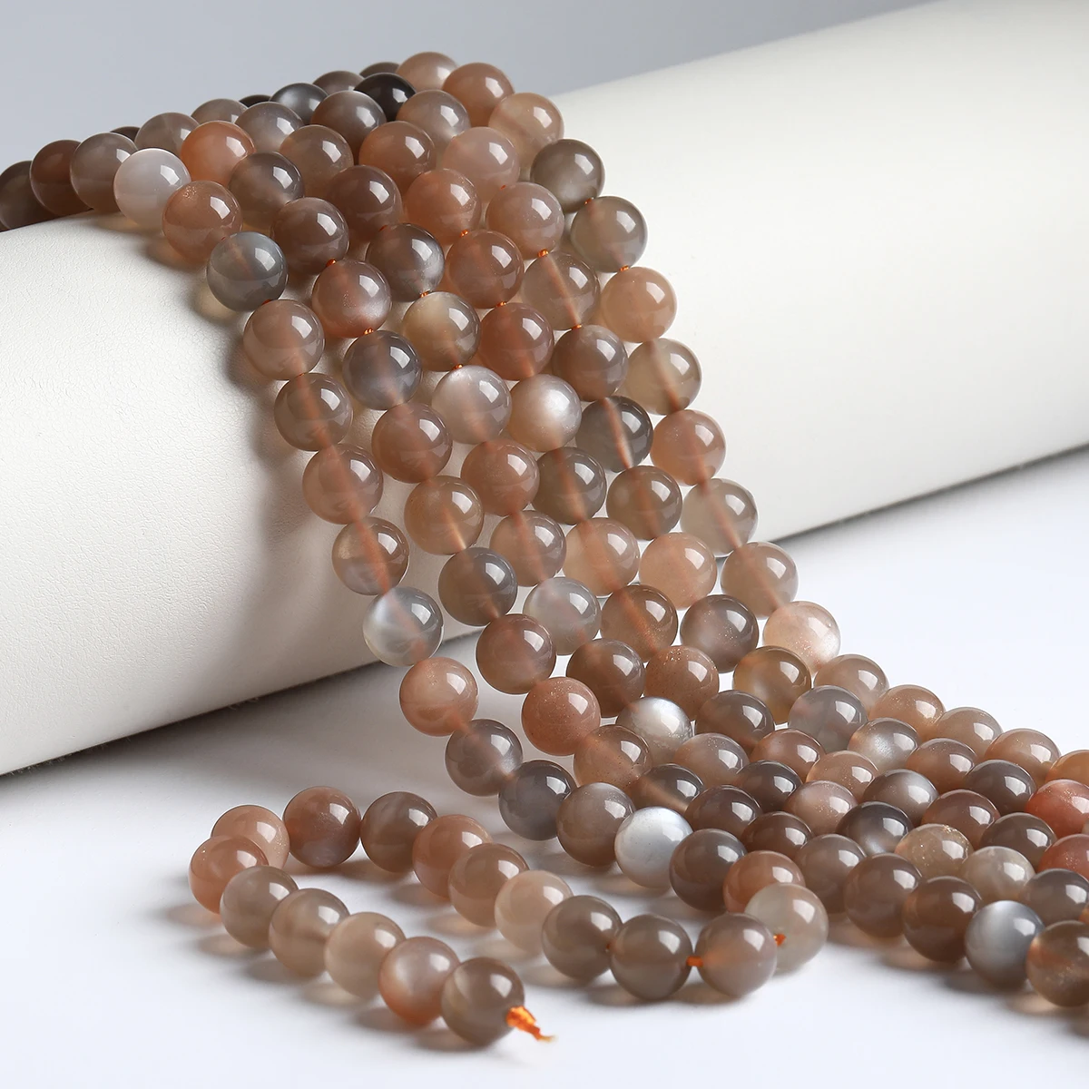 Natural Stone Black Sunstone Beads Round Loose Spacer Gemstone Bead For Jewelry Making Diy Necklace Bracelet Needlework Supplies