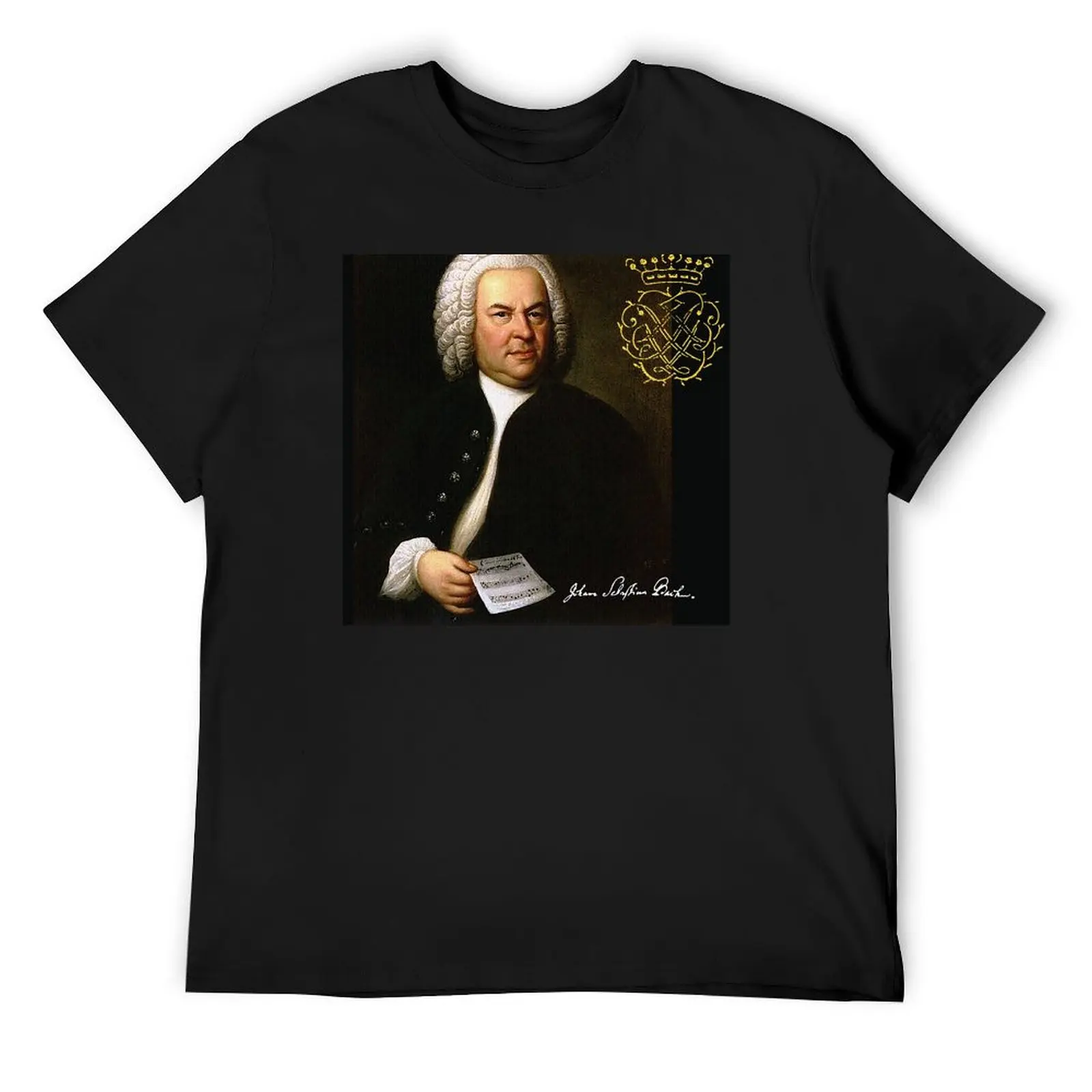 Bach with his Monogram T-Shirt blanks quick-drying tops men tshirt