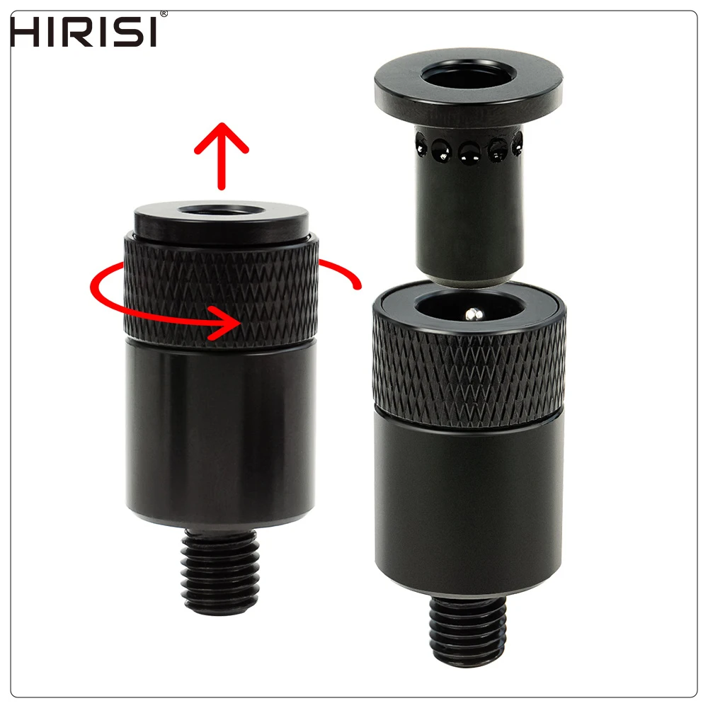 Hirisi 2 Stück Schnellwechsel-Anschluss zum Karpfenangeln, Aluminium-Twist-Lock-Adapter, sicheres und langlebiges Angelzubehör für Angelruten – Detail 2