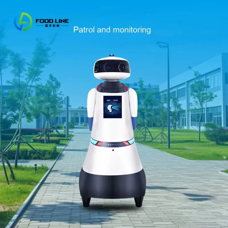 Autonomous Patrol Robot Black Cat Sheriff with Face Recognition & 360° Monitoring Intelligent Analysis Service Robots