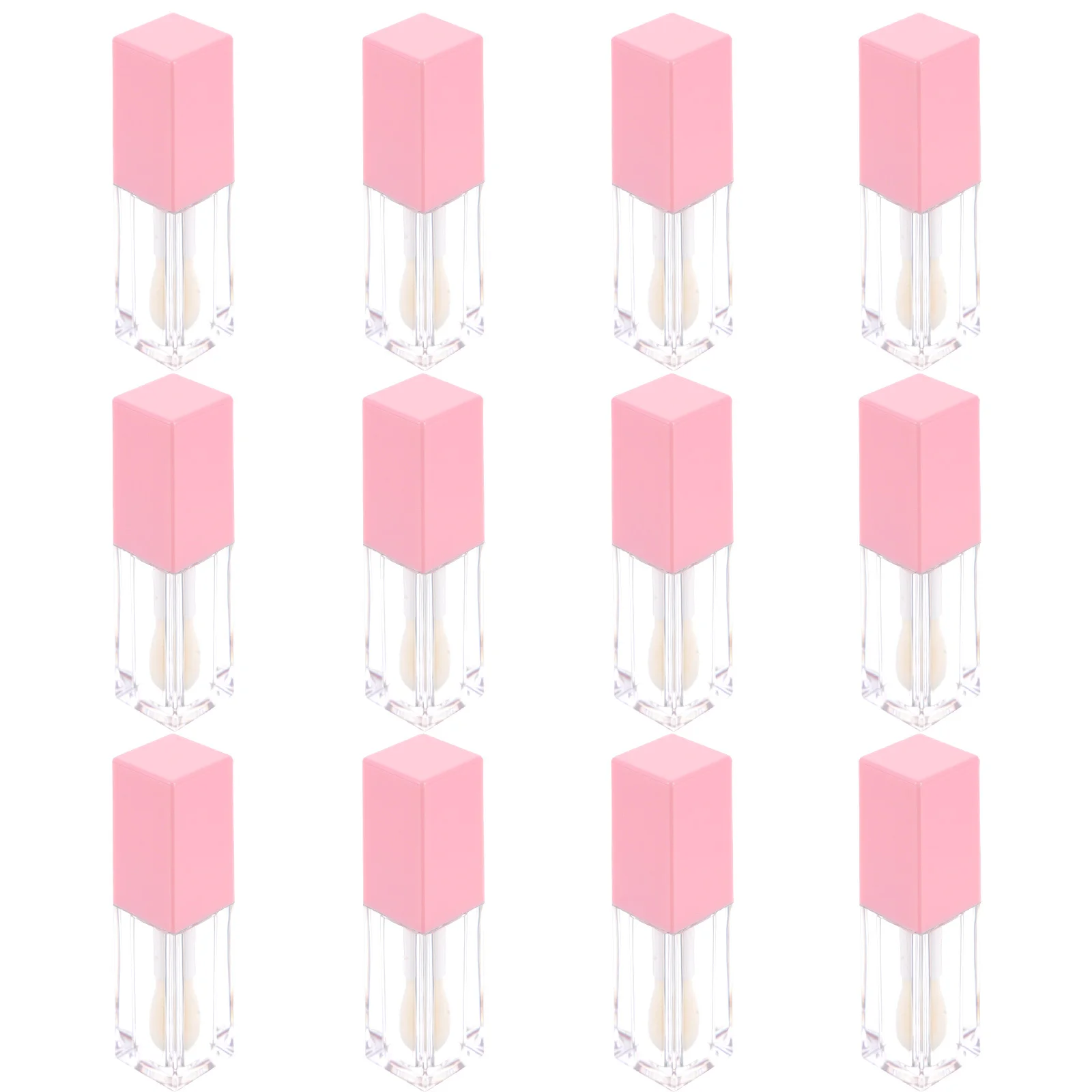 12 Uds. Tubos vacíos rellenables de brillo de labios de plástico 5ml Mini botellas portátiles de bálsamo labial para mujeres herramientas cosméticas