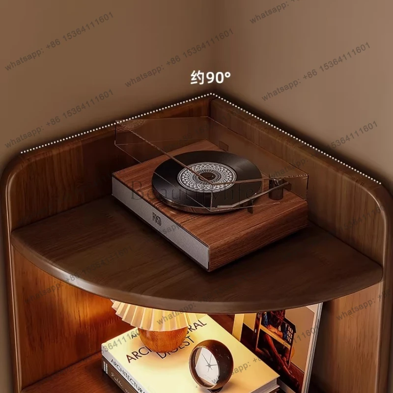 Triangular Narrow Bookcase Cabinet Multi-layer Dining Side Bookshelf Storage Display Living Room Furniture Bucherschrank