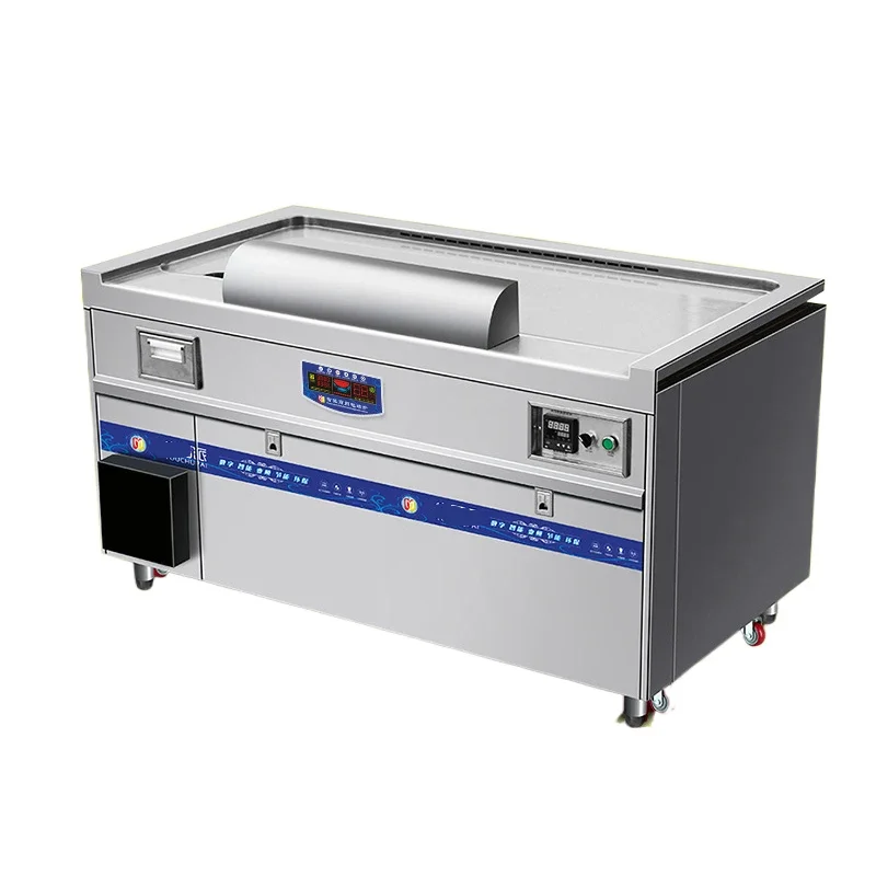 Hotel Cuisine Special Shape Beef Griddle Commercial Electromagnetic Electric Heating 8kw Teppanyaki Equipment