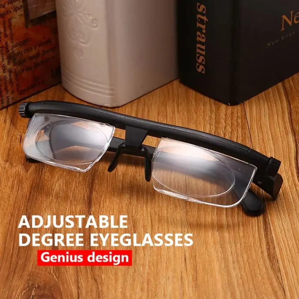 Variable Lens Adjustable Strength Glasses Correction Myopia Double Vision Distance Reading Glasses Adjustable Degree Eyewear