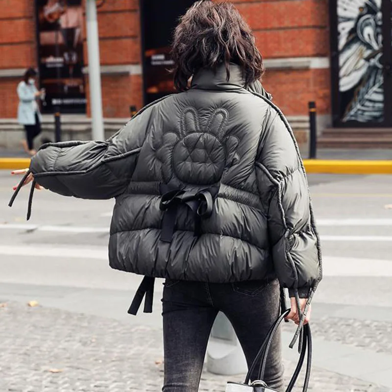 Neue Damen Daunen jacke Luxus weiße Enten Daunen mantel Winter warme Jacke weibliche koreanische dicke Stickerei Schneeparker Oberbekleidung