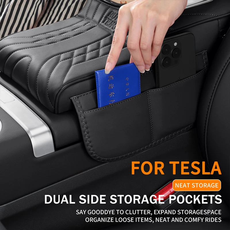 Car multifunctional armrest height cushion storage box for Tesla Model Y Model 3 Model X Model S Cybertruck interior accessories