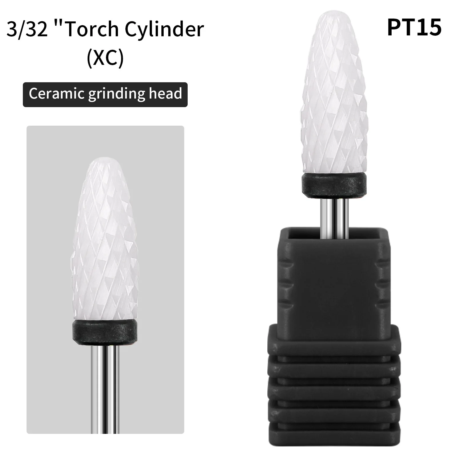 5pcs 3/32 ''Schacht Keramische Nagelboren Maïs Vorm Slijpkop Onderdelen Manicure Polijsten Verwijderen Cuticula Elektrisch slijpen