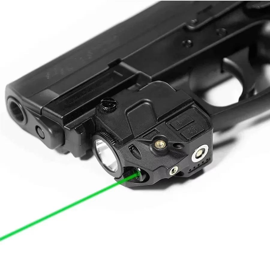 Richfire Guns Weapon Light Green Laser Sight LED Combo Torch Light Compact Magnetic Charging Strobe for Picatinny Rail Pistol/GL