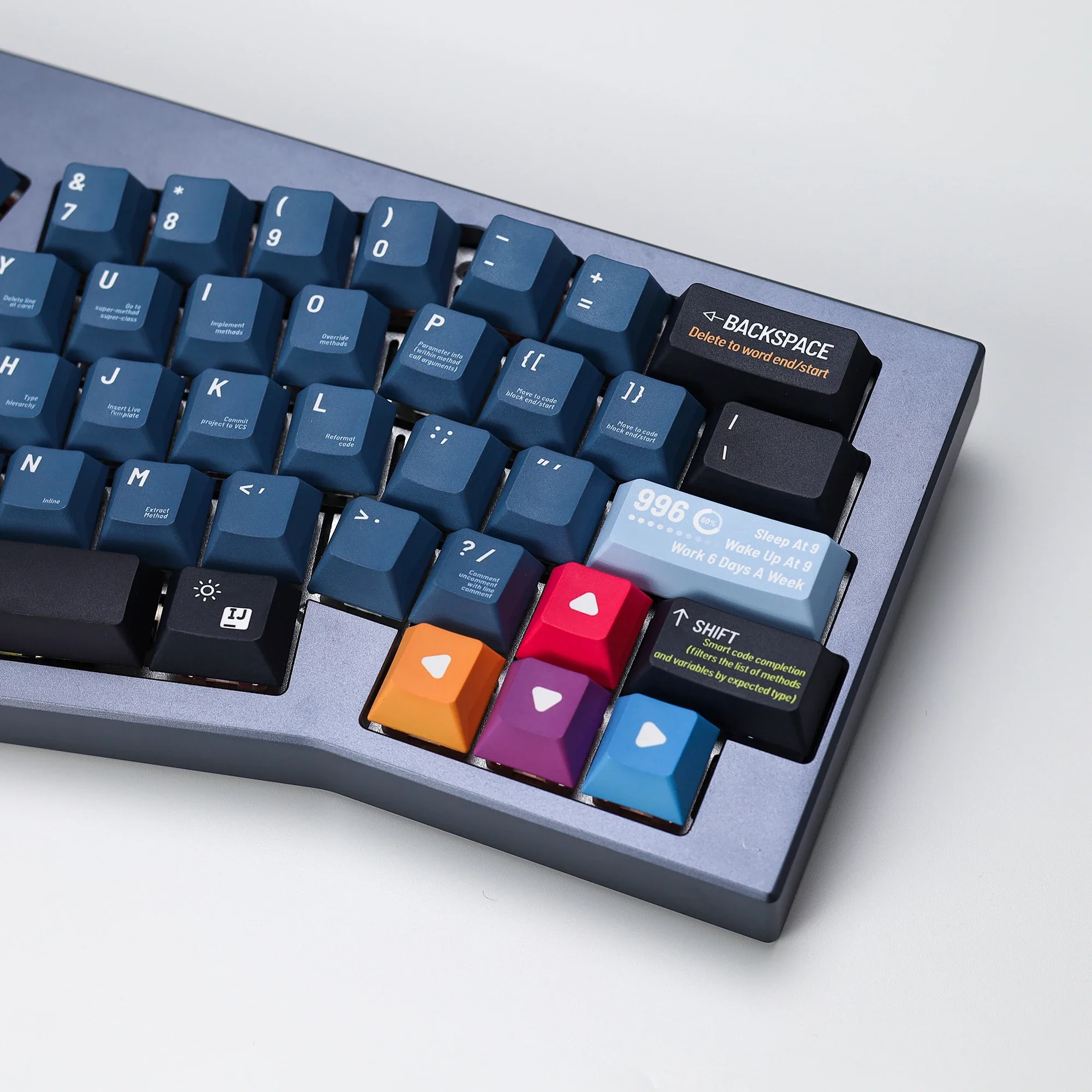

KBDiy PBT Programmer Keycaps Custom for Mechanical Keyboard Keycap Set Cherry Profile 143 Keys Caps Five Sides Sublimation